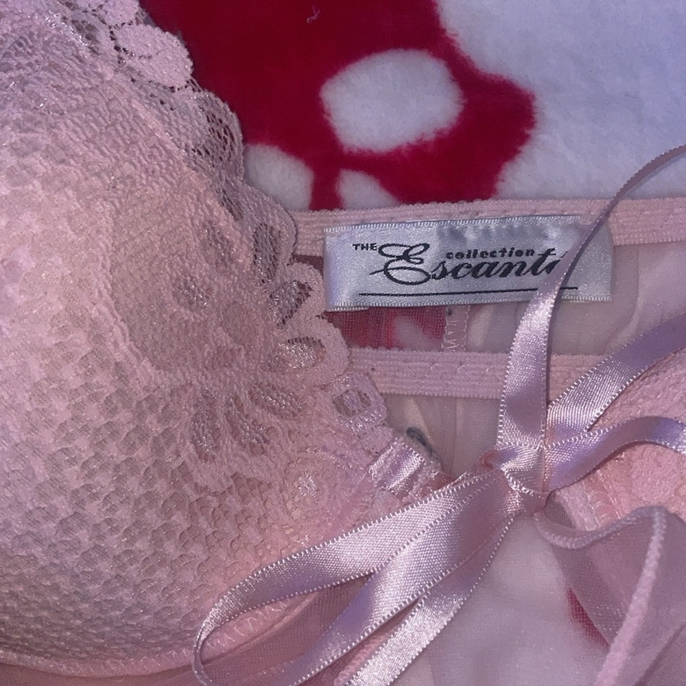 coquette pink lingerie top with bow :)